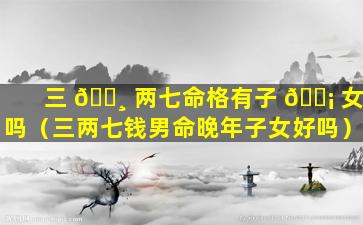三 🌸 两七命格有子 🐡 女吗（三两七钱男命晚年子女好吗）
